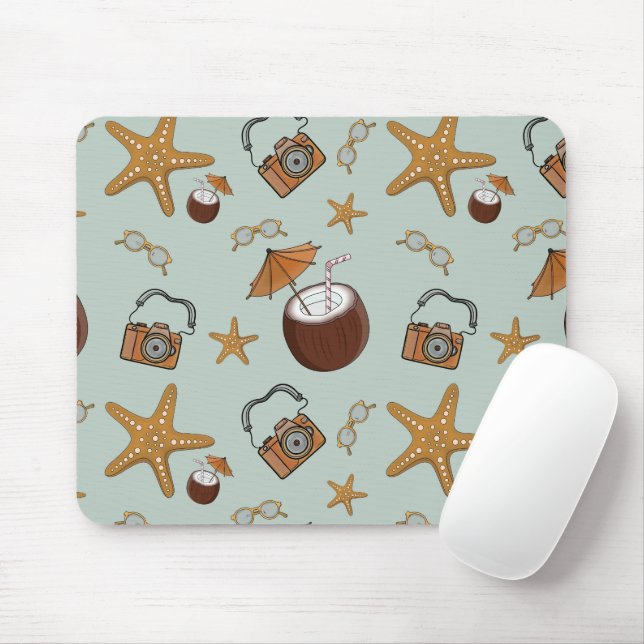 Tropical Vibes Mouse Pad (With Mouse)