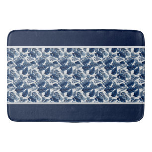 Tropical Vibes Navy Bath Mat