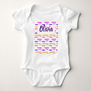 Tropical Vibes Olivia Add Your Name Baby Bodysuit