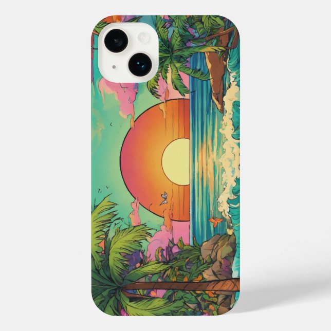 Tropical Vibes: Sailor Jerry-Inspired iPhone Case (Back)