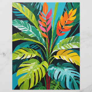Tropical Vibes Scrapbook Paper