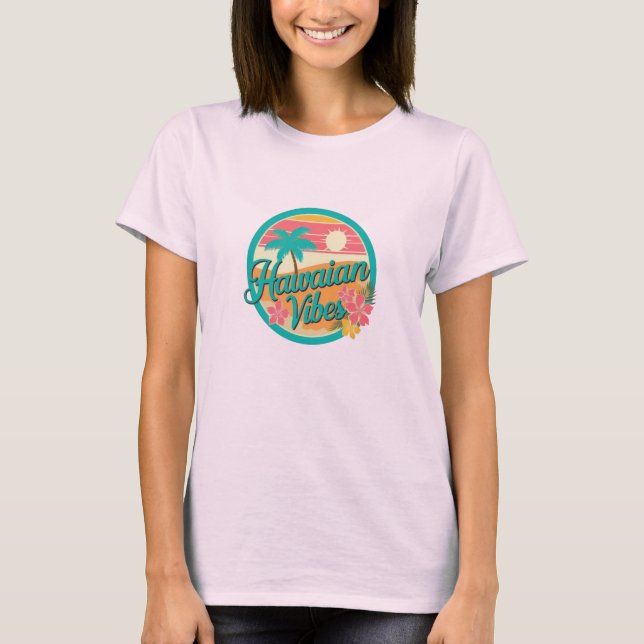 Tropical Vibes Surfing T-Shirt (Front)