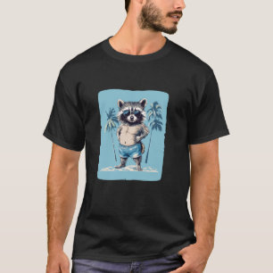 Tropical Vibes with this Racoon in Swim Trunks Ou T-Shirt