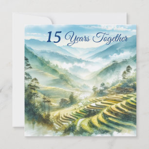 Tropical Vietnam Destination Blue White Classic Card