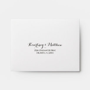 Tropical Vintage Beach Heart Shore RSVP Address Envelope