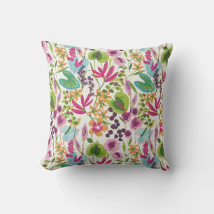 Tropical Vintage Floral Pattern Cushion