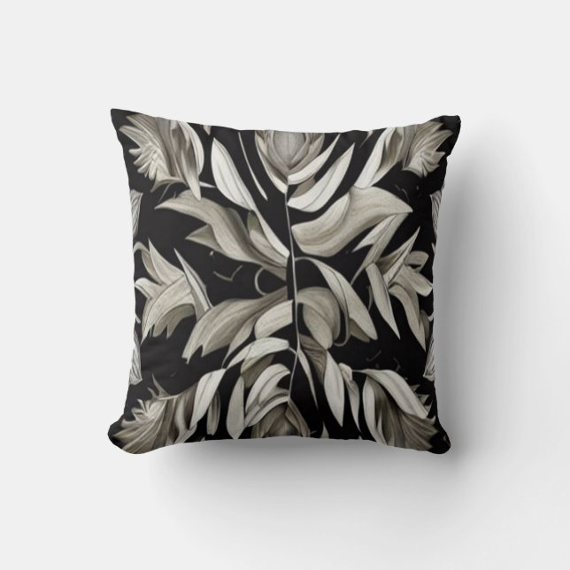 Tropical Vintage Leaves        Cushion (Front)