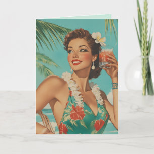Tropical Vintage Paradise Vibes Invitation