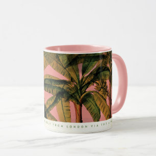 Tropical vintage travel designed mug