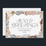 Tropical warm Christmas seas & greetings modern Holiday Card<br><div class="desc">Tropical warm Christmas seas & greetings modern elegant fun holiday card design/</div>