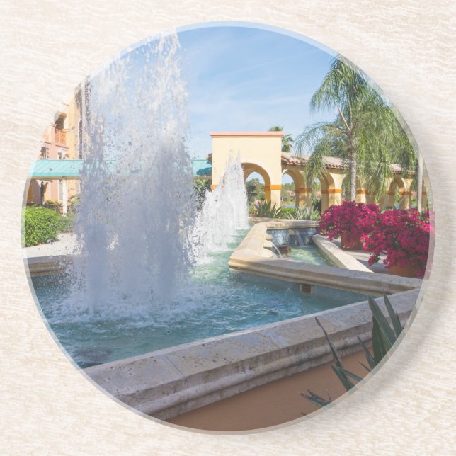 Tropical Water Fountain Coaster (Front)
