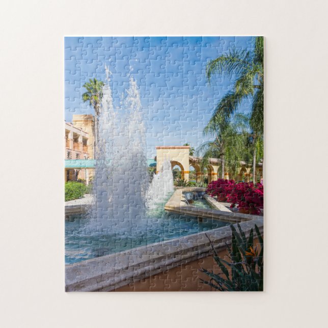 Tropical Water Fountain Jigsaw Puzzle (Vertical)