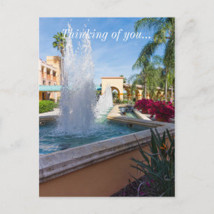 Tropical Water Fountain Postcard