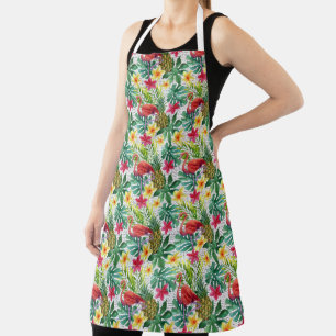 Tropical Watercolor Apron
