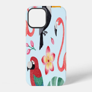 Tropical Watercolor: Bird-Flower Fusion. iPhone 12 Case