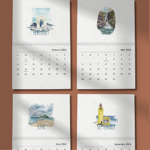 Tropical Watercolor Calendar 2026