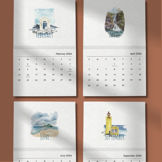 Tropical Watercolor Calendar 2026 (Creator Uploaded)