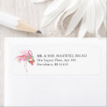 Tropical Watercolor Christmas Address Labels<br><div class="desc">This charming Christmas return address label features original watercolor pink flamingo and holiday wreath art by Victoria Grigaliunas. Your return address details are set in a modern serif font. Personalise with your family name and street address in the template fields. To see more tropical Christmas designs visit www.zazzle.com/dotellabelle</div>