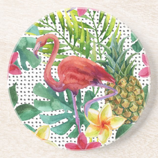 Tropical Watercolor Coaster (Front)