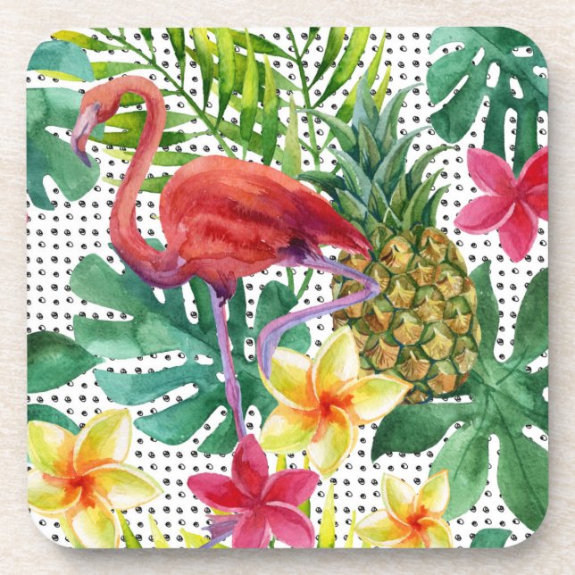 Tropical Watercolor Coaster (Front)