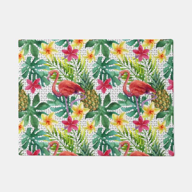 Tropical Watercolor Doormat (Front)