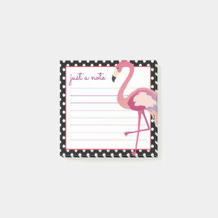 Tropical Watercolor Flamingo Polka Dots Post-it Notes