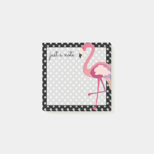 Tropical   Watercolor Flamingo Polka Dots Post-it Notes
