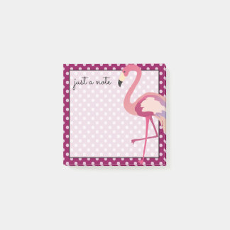 Tropical | Watercolor Flamingo Polka Dots Post-it Notes