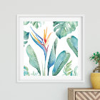 Tropical Watercolor Flower Botanicals and Greenery