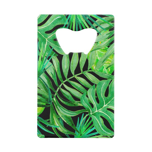 Tropical Watercolor Leaves: Seamless Elegance. (Front)