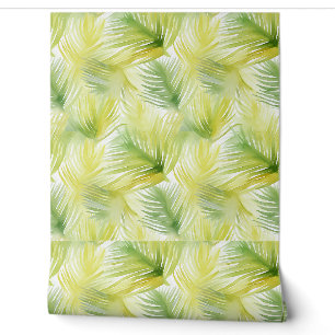 Tropical Watercolor Leaves Wallpaper