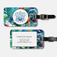 Tropical Watercolor Monogrammed