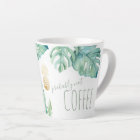 Tropical Watercolor Monstera Leaves Mug