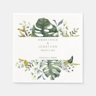 Tropical Watercolor Napkin