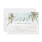 Tropical Watercolor Palm Tree RSVP Entrée Choices