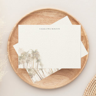 Tropical Watercolor Palm Trees Personalised Card