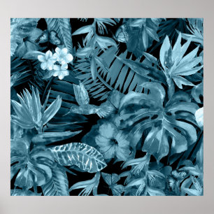 Tropical Watercolor Paradise: Jungle Blossom Poster