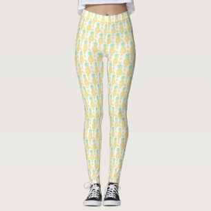 Tropical Watercolor Pineapple Leggings