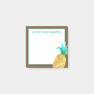 Tropical Watercolor Pineapple Post-it Notes