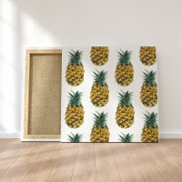 Tropical Watercolor Pineapple Seamless Pattern