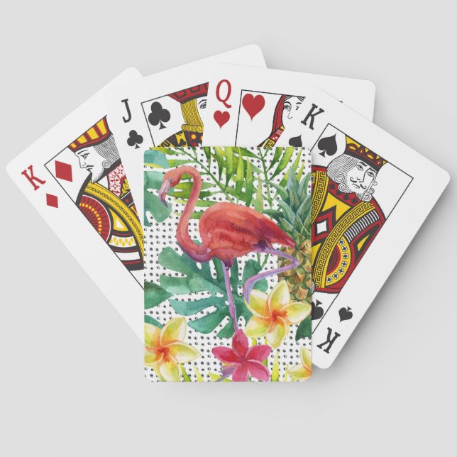 Tropical Watercolor Playing Cards (Back)