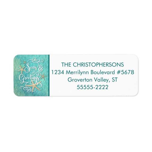 Tropical Watercolor SEAson's Greetings (Front)