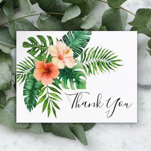 Tropical Watercolor Thank You Thank You Postcard