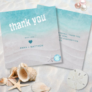 Tropical Watercolor Weding Thank You Card