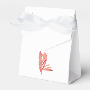 Tropical watercolour exotic botanical foliage favour box