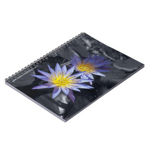 Tropical Waterlily Floral Botanical Design Spiral Notebook