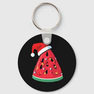 Tropical Watermelon Christmas Light Summer Christm Key Ring