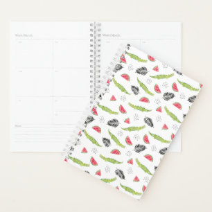 Tropical Watermelon & Crocodile Pattern Planner