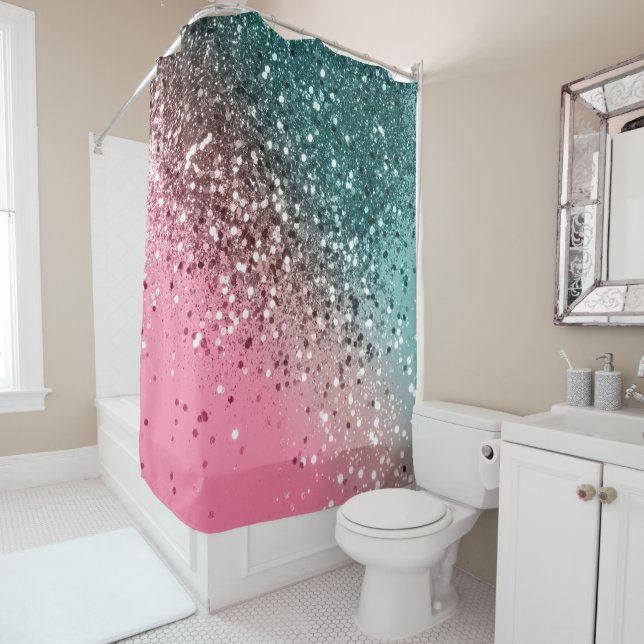 Tropical Watermelon Glitter #2 Shower Curtain (In Situ)