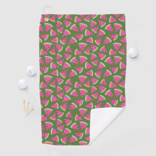Tropical watermelon summer pattern golf towel